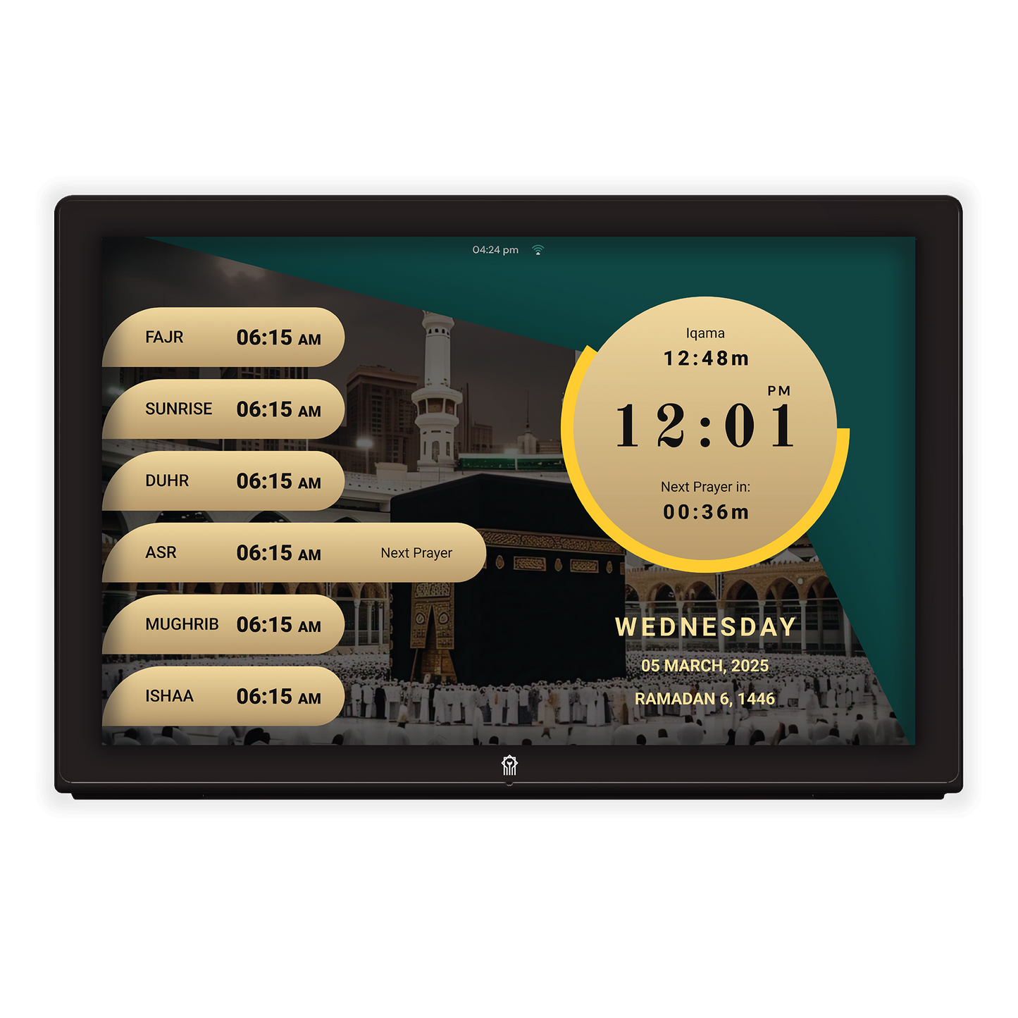 Arkaani Hub - Prayer Times Clock