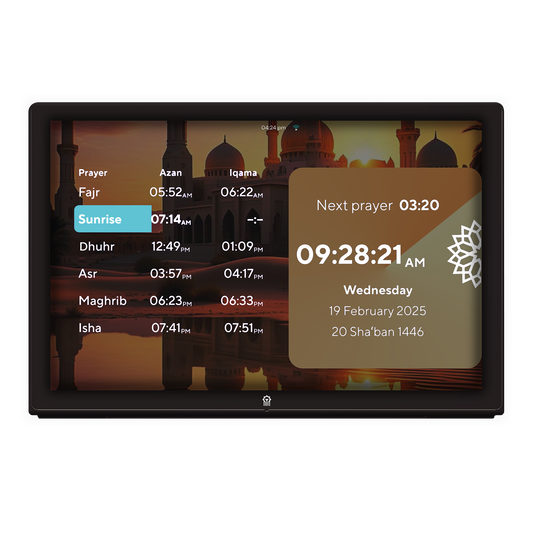 Arkaani Hub - Prayer Times Clock